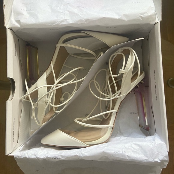 Aldo Women's Heels Fereira (White) - Picture 9 of 10